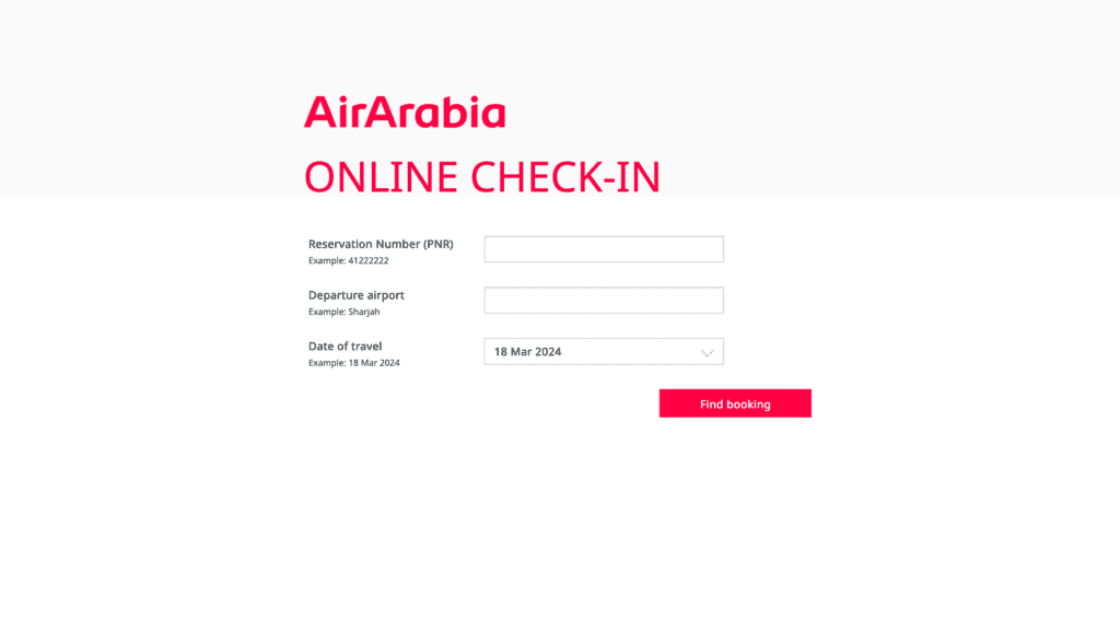 Онлайн-регистрация Онлайн-регистрация Air Arabia